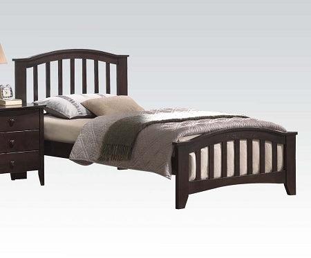 Dark Walnut Finish Twin Bed Frame