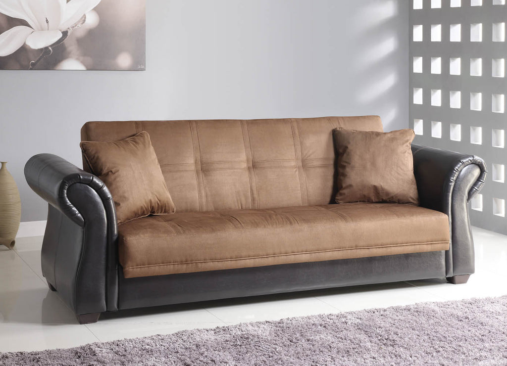 Chocolate Micro Fiber Adjustable Sofa