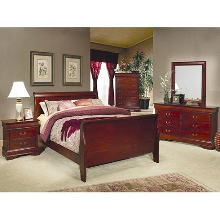 Louis Philippe Twin Sleigh Panel Bed