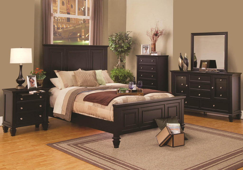 Classic California King High Headboard Bed