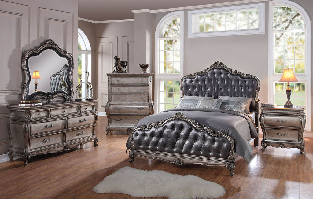 Antique Platinum Royalty Bed Frame