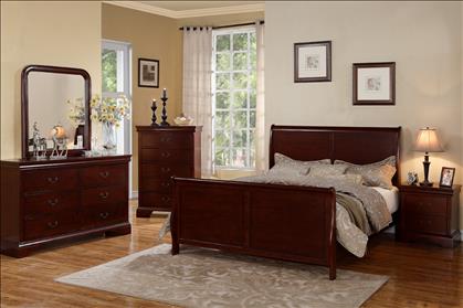 Cherry Cal- King Sleigh Bed Frame