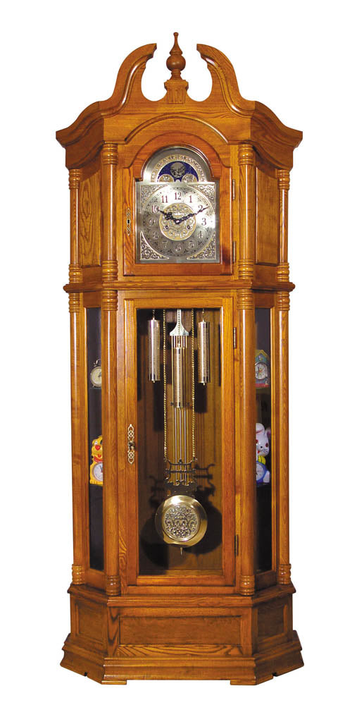 Oak Finish Grandfather Clock