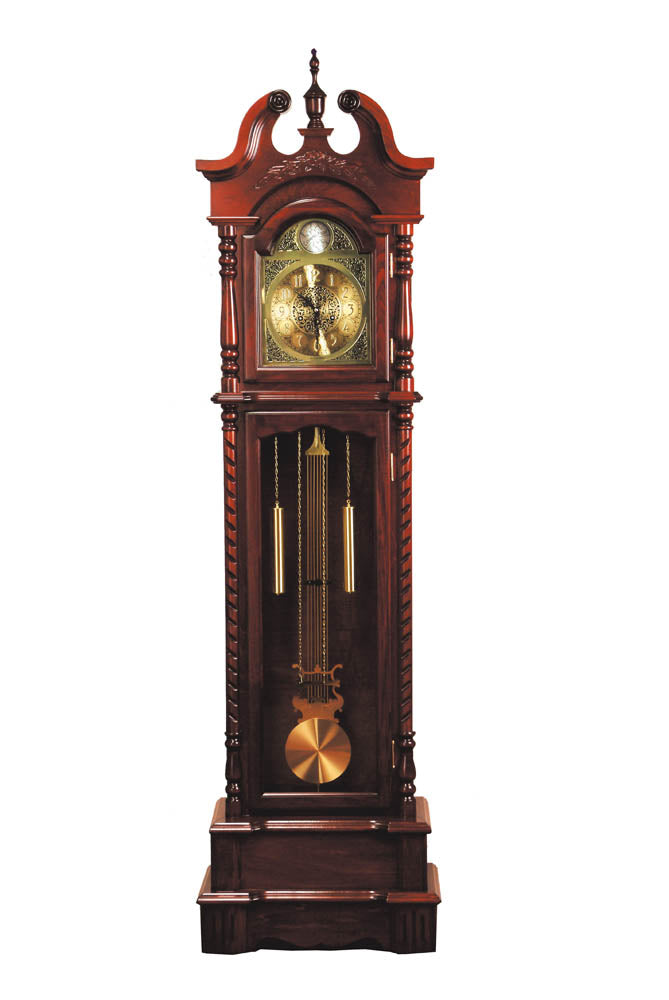 Walnut Finish Grand Father Clock