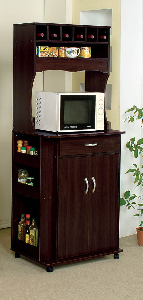 Espresso Finish Large Microwave Cart