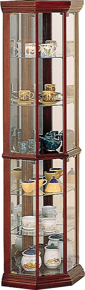 Corner Curio Cherry Cabinet