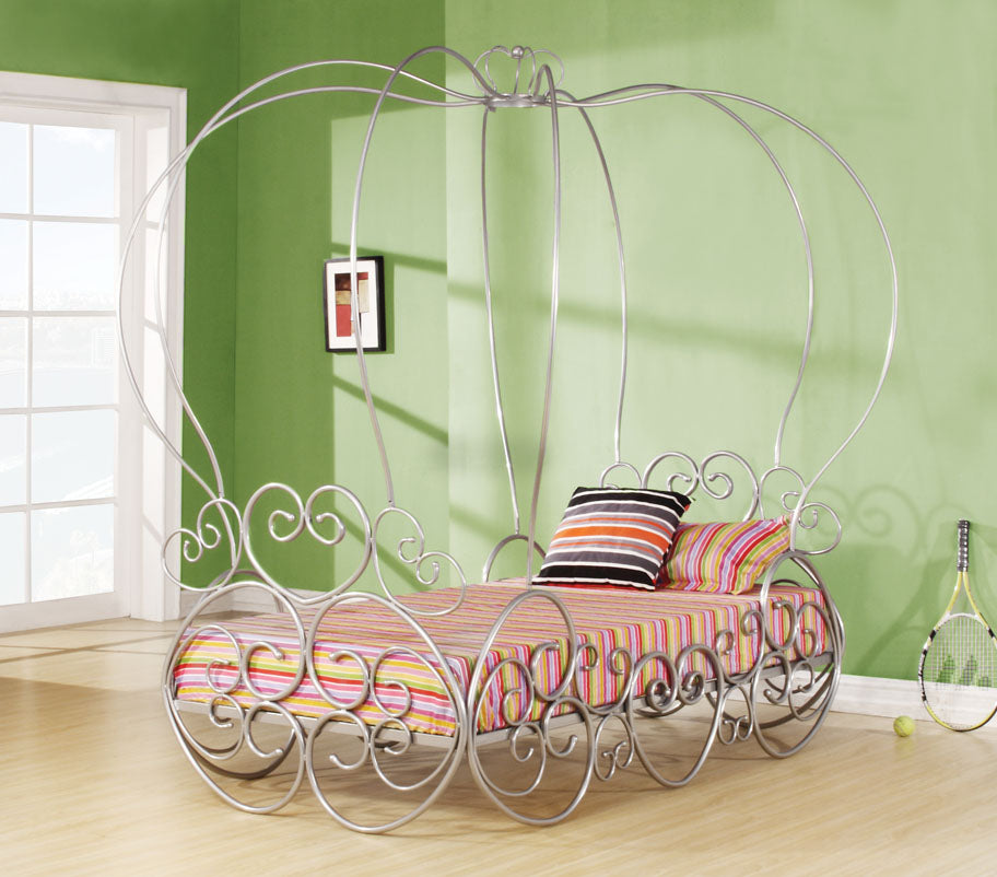 Princess Metal Twin Bed with Canopy