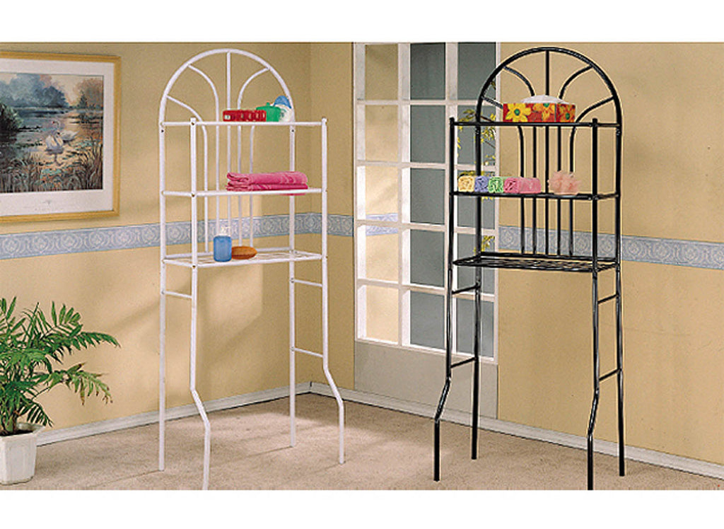 Black or White Metal Bathroom Rack