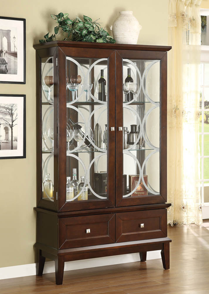 Espresso Finish Elegant Curio