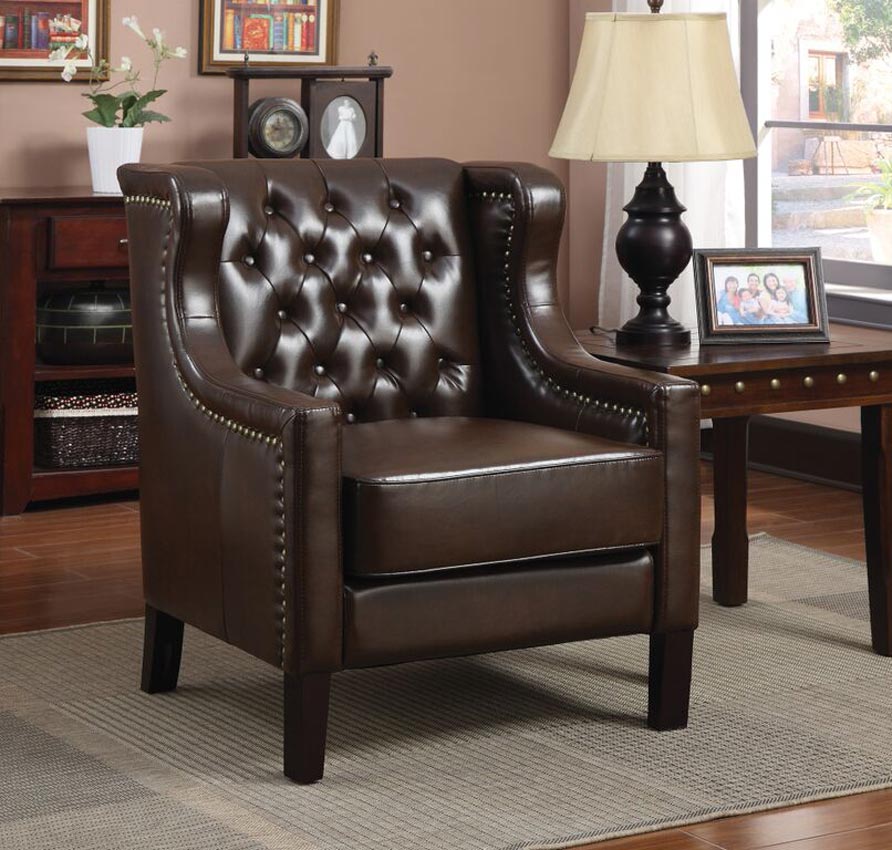 Dark Brown Accent Chair