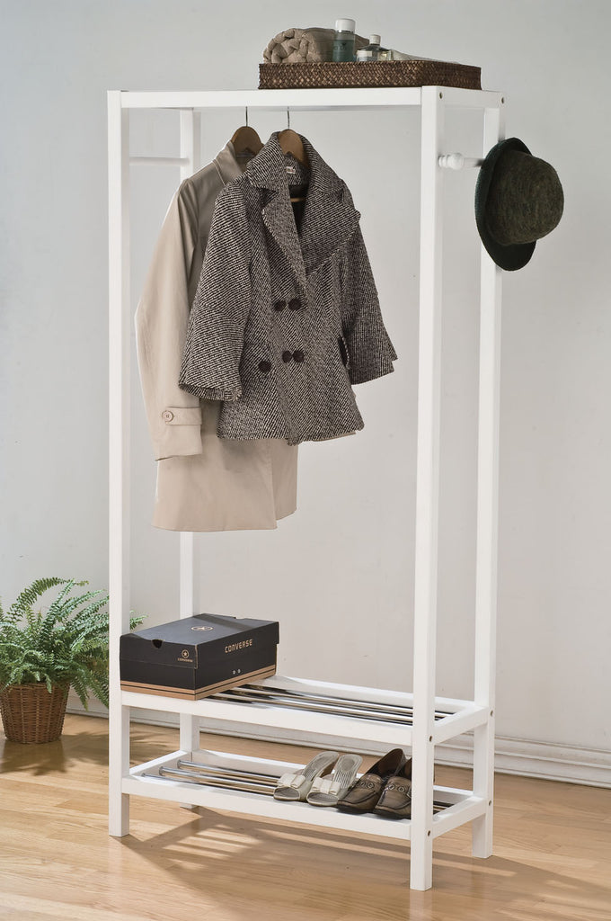 White Finish Garment Rack