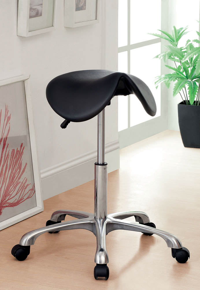 Black Saddle Stool