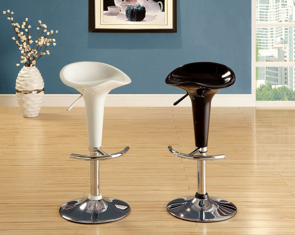 White or Black High Adjustable Abs Swivel Bar Stool