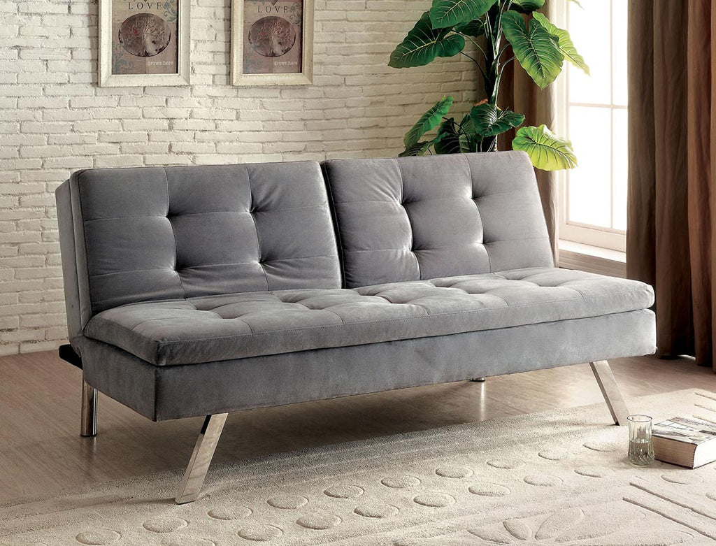 Valier Light Gray Futon Sofa