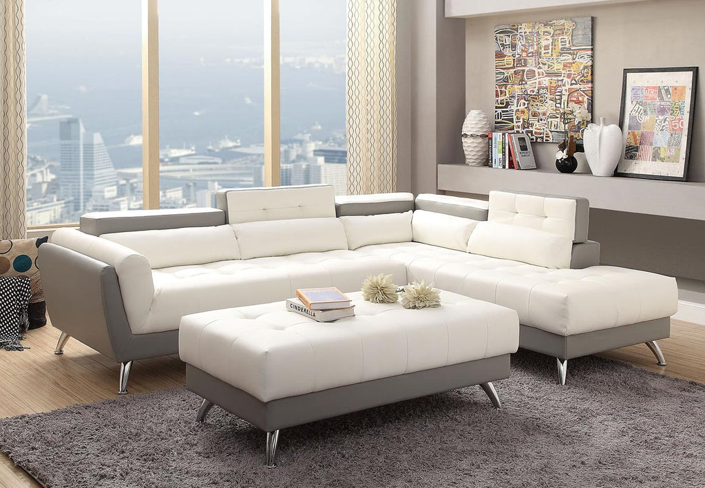 Modern Leatherette Sectional