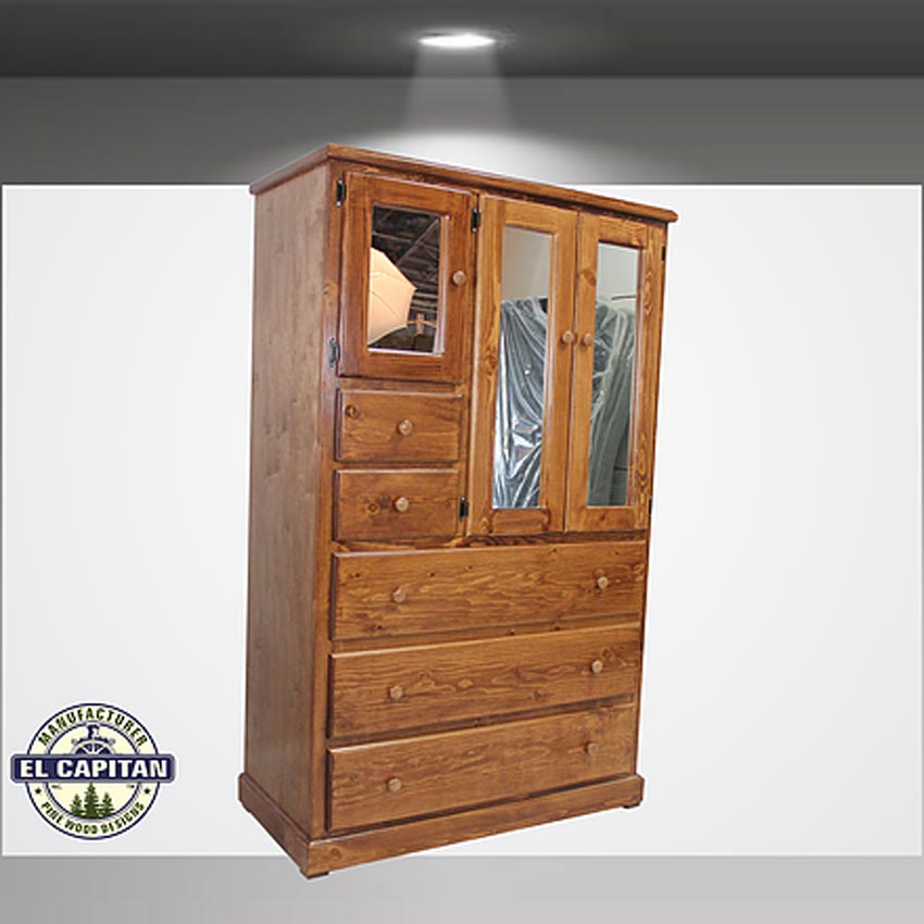 Large Solid Pine Tall Closet